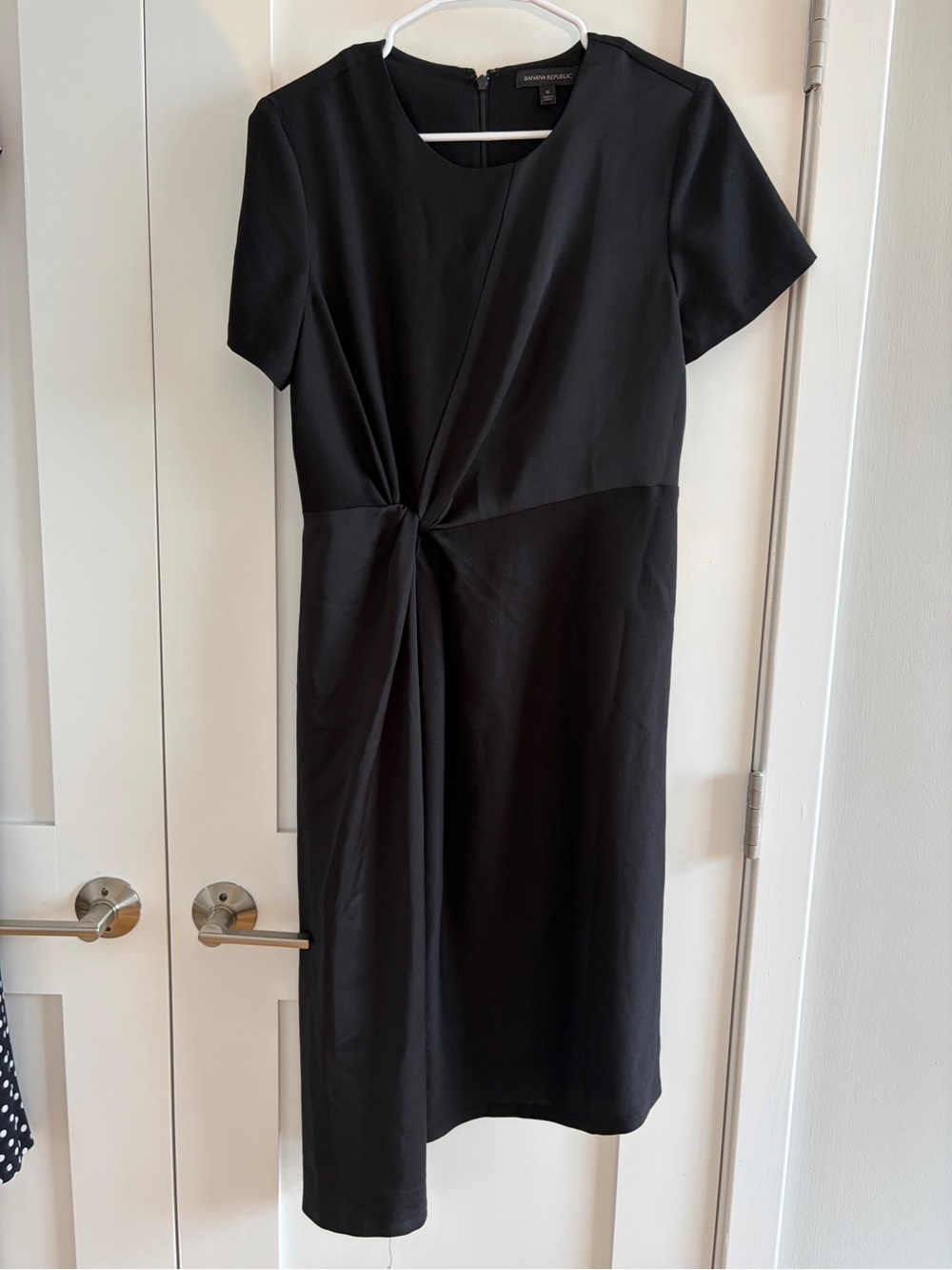 Banana Republic Black Twist-Knot Midi Dress